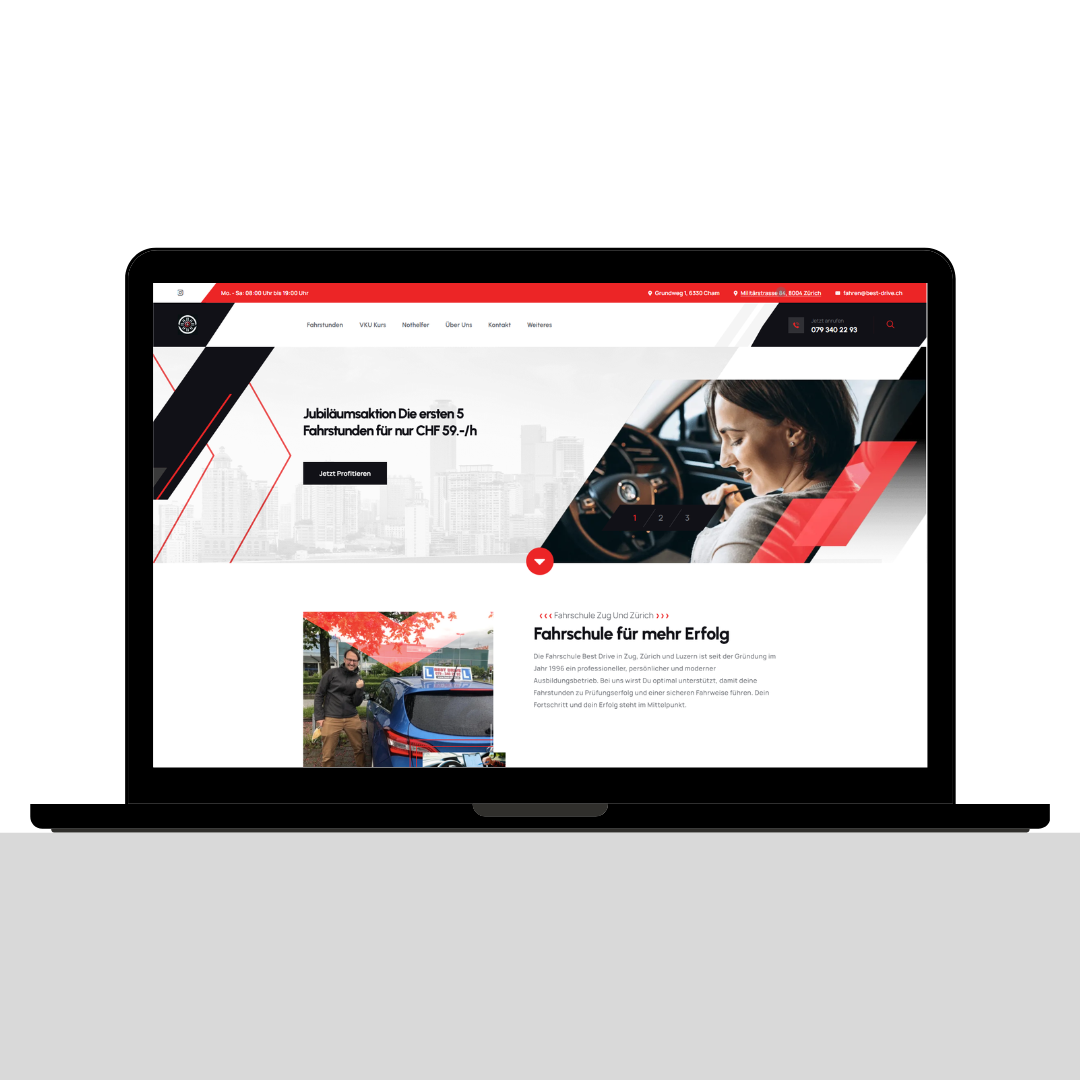Webdesign Fahrschule Best Drive